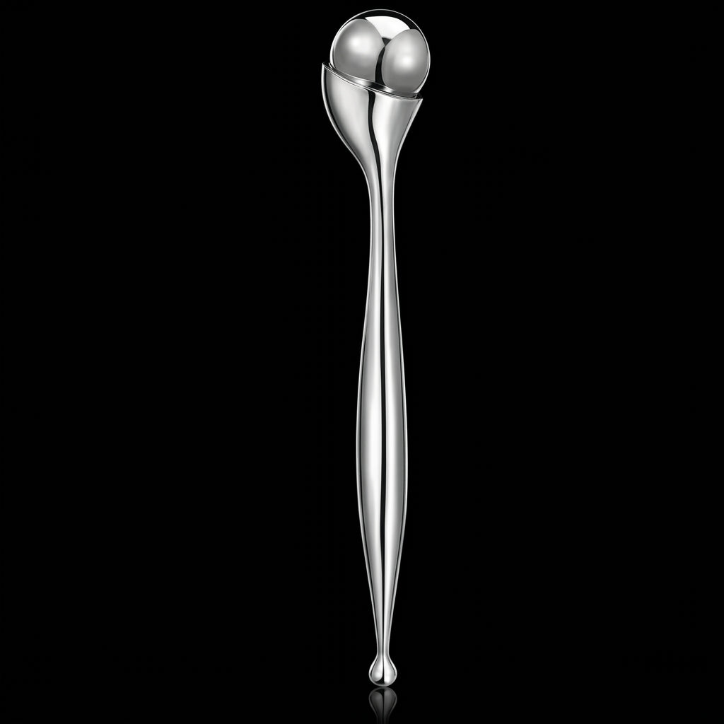 Rouleau de glace inox Steelwave, gros plan sur la bille métallique