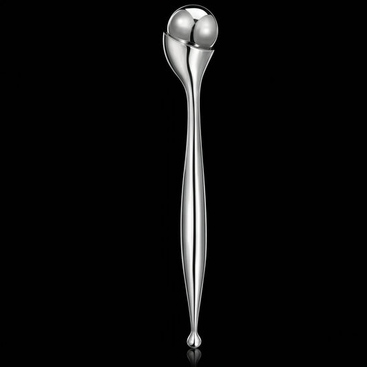 Rouleau de glace inox Steelwave, gros plan sur la bille métallique